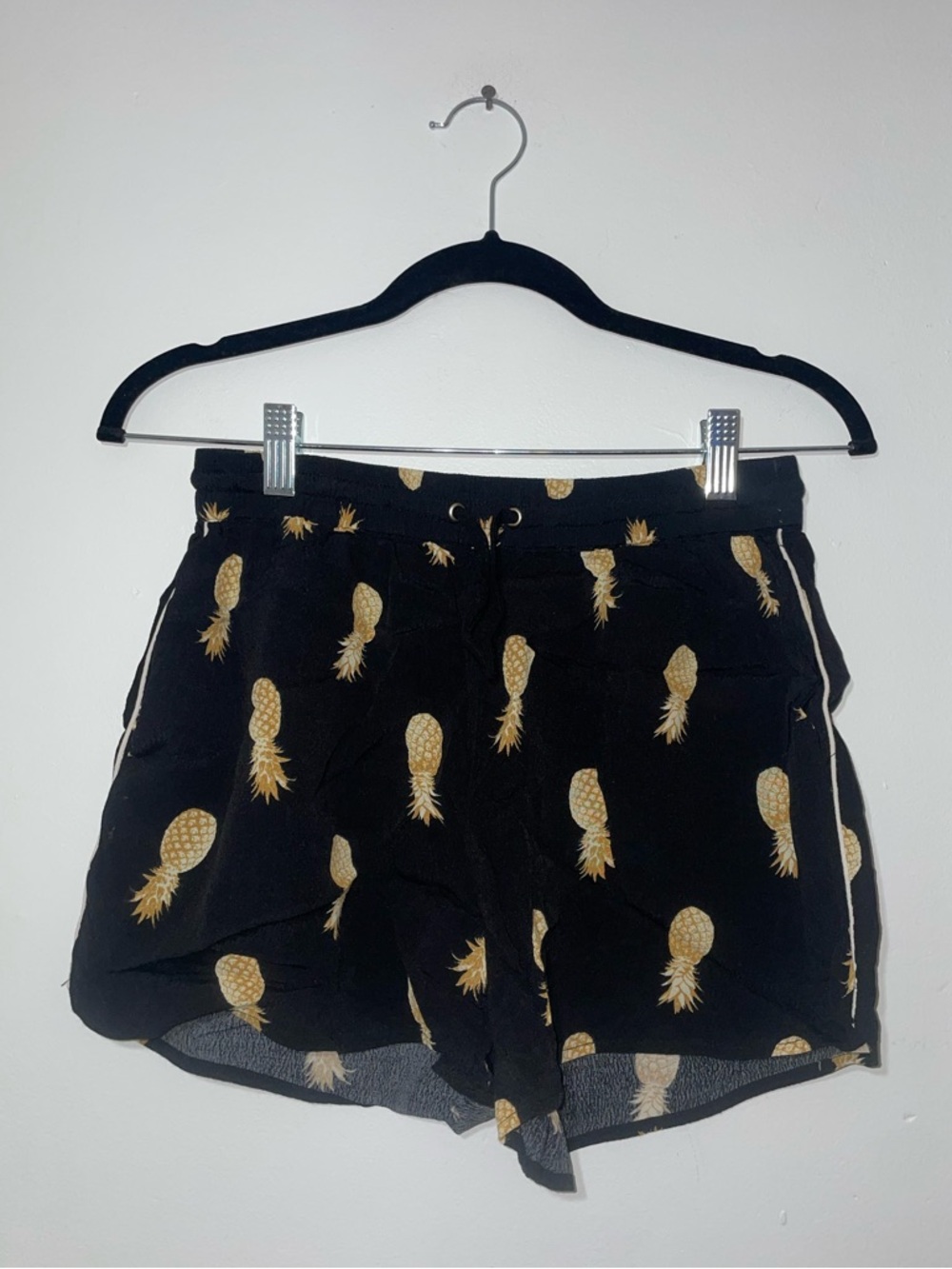 Forever 21 Black Pineapple Print Athletic Shorts